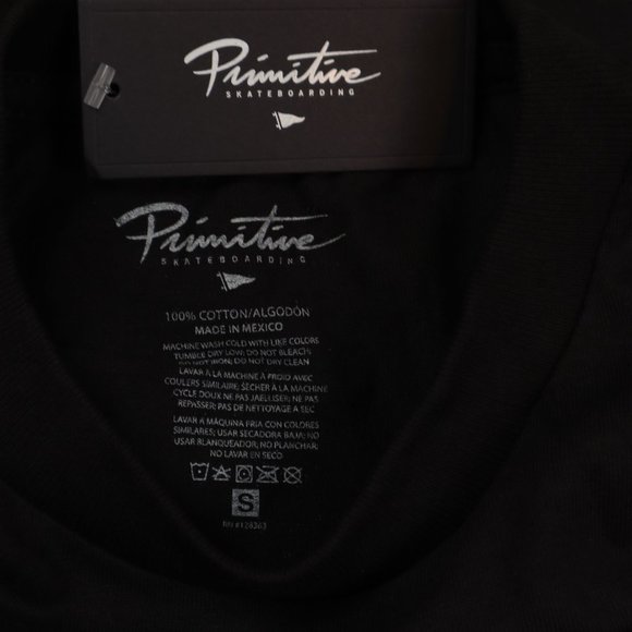 Primitive skateboard t-shirt small size in black / long sleeve graphic tee - Picture 6 of 6